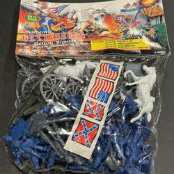 Vintage Authentic GETTYSBURG ACTION FIGURES American Hero Collector Series 50 Piece set- All figures accurate in detail Includes:  GENERAL ROBERT E. L