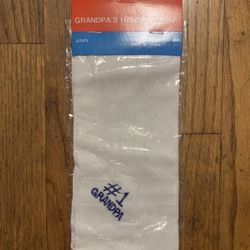 NEW Vintage 1990s #1 Grandpa White Handkerchief