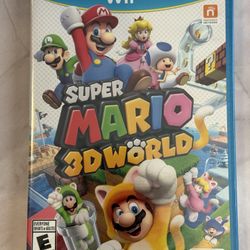 Super Mario 3D World Nintendo Wii U BRAND NEW FACTORY SEALED Blue Case