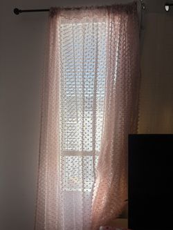 Pink Sheer Curtains