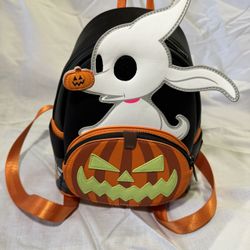 2023 Nightmare Before Christmas Zero Pumpkin Loungefly Mini Backpack Glow