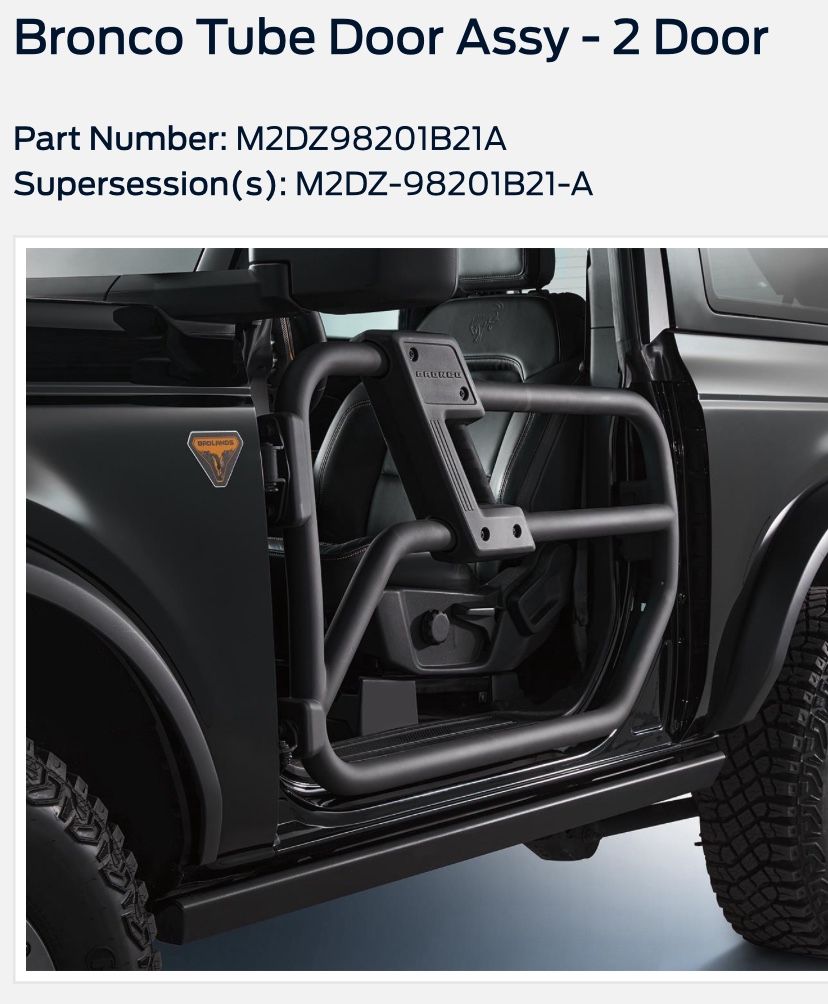 New Bronco Tube Doors