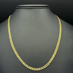 14k solid yellow gold 20.5” curb chain necklace 12 grams 4mm