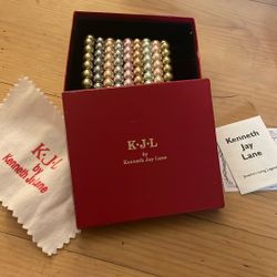 Kenneth Jay Lane First Lady Simulated Pearl Bracelet Set