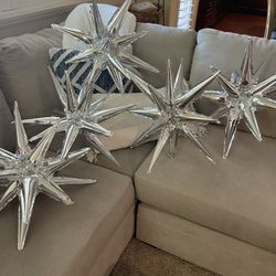 5 Star 🌟 🎈 Balloons…  Silver Mylar Party Graduation birthday decorations Birthday Retirement Shower