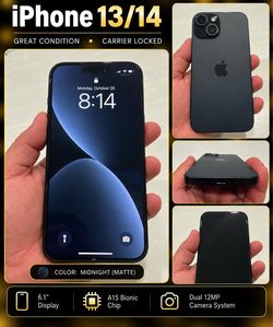 Apple iPhone 13 Midnight Matte 6.1-Inch Carrier Locked