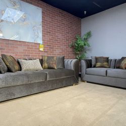 Selena Velvet Living Room Set / 2pc