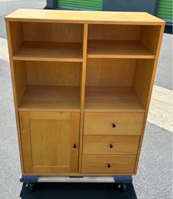 The Gunlocke  co.  Solid wood dresser and end tables.