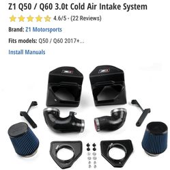 Z1 Cold Air Dual Intake System For Q60/Q50