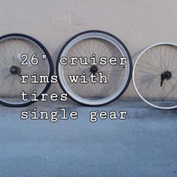 26"Cruiser Back Rims W Gears & Cruiser Set Rims