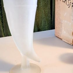 Vintage Tiara Glass Frosted Horn Drinking Glasses