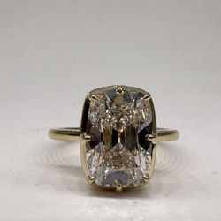 4.04 carat E VS1 antique cut cushion lab diamond solitaire Engagement Ring 