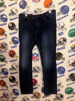Dark Wash Slim Straight Denim Jeans