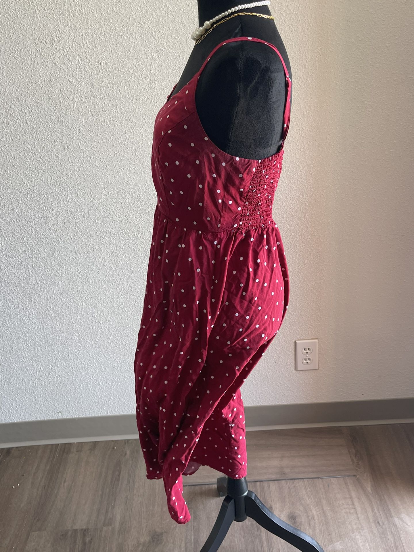 Printed Fit & Flare Cami Midi Dress for Women Size Medium stretch . 