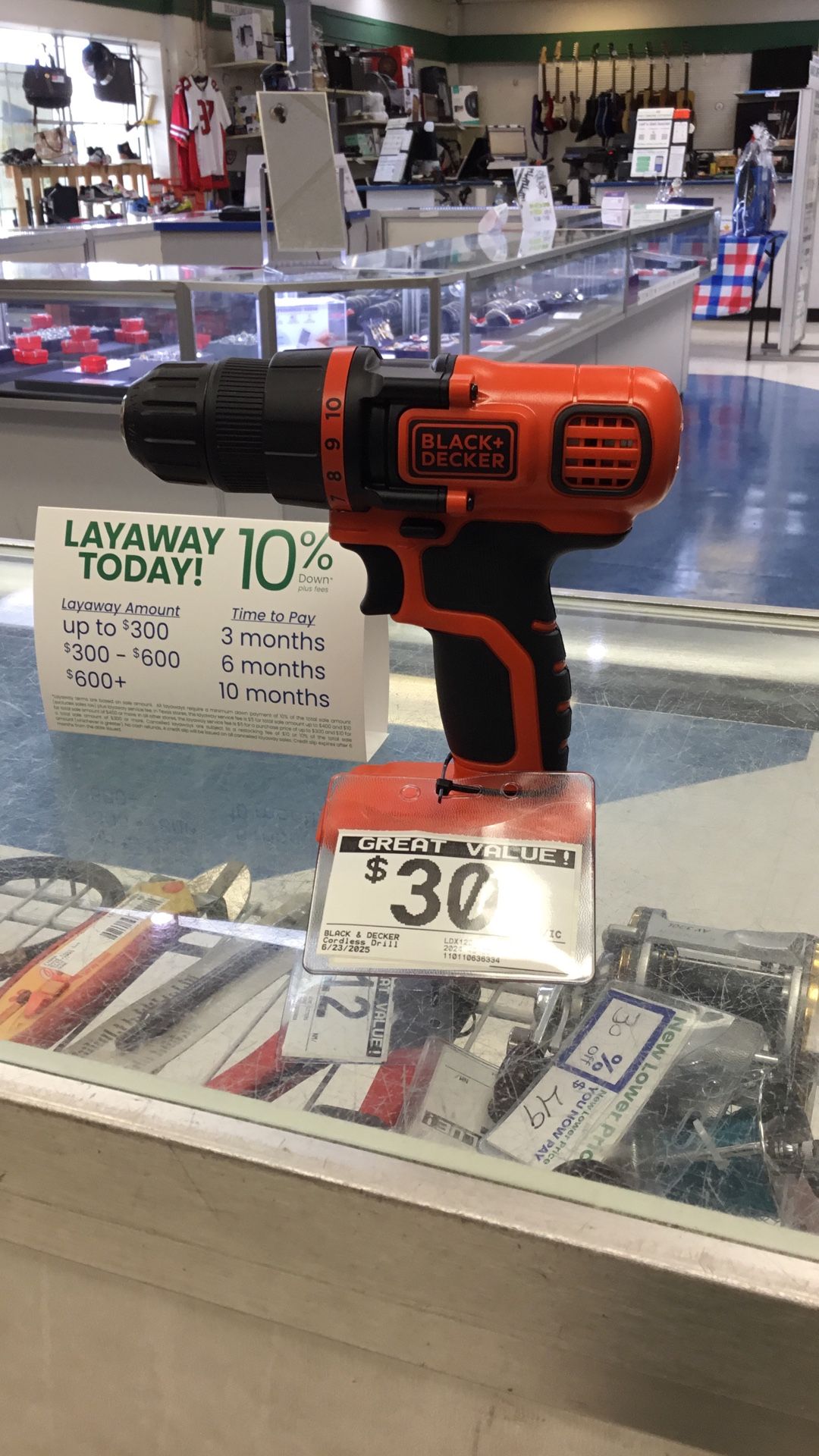 $30. Black & Decker Cordless Drill.
