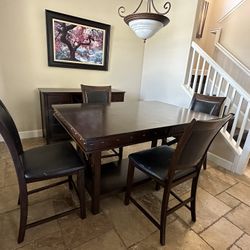 Dining Set For 6 And Credenza 
