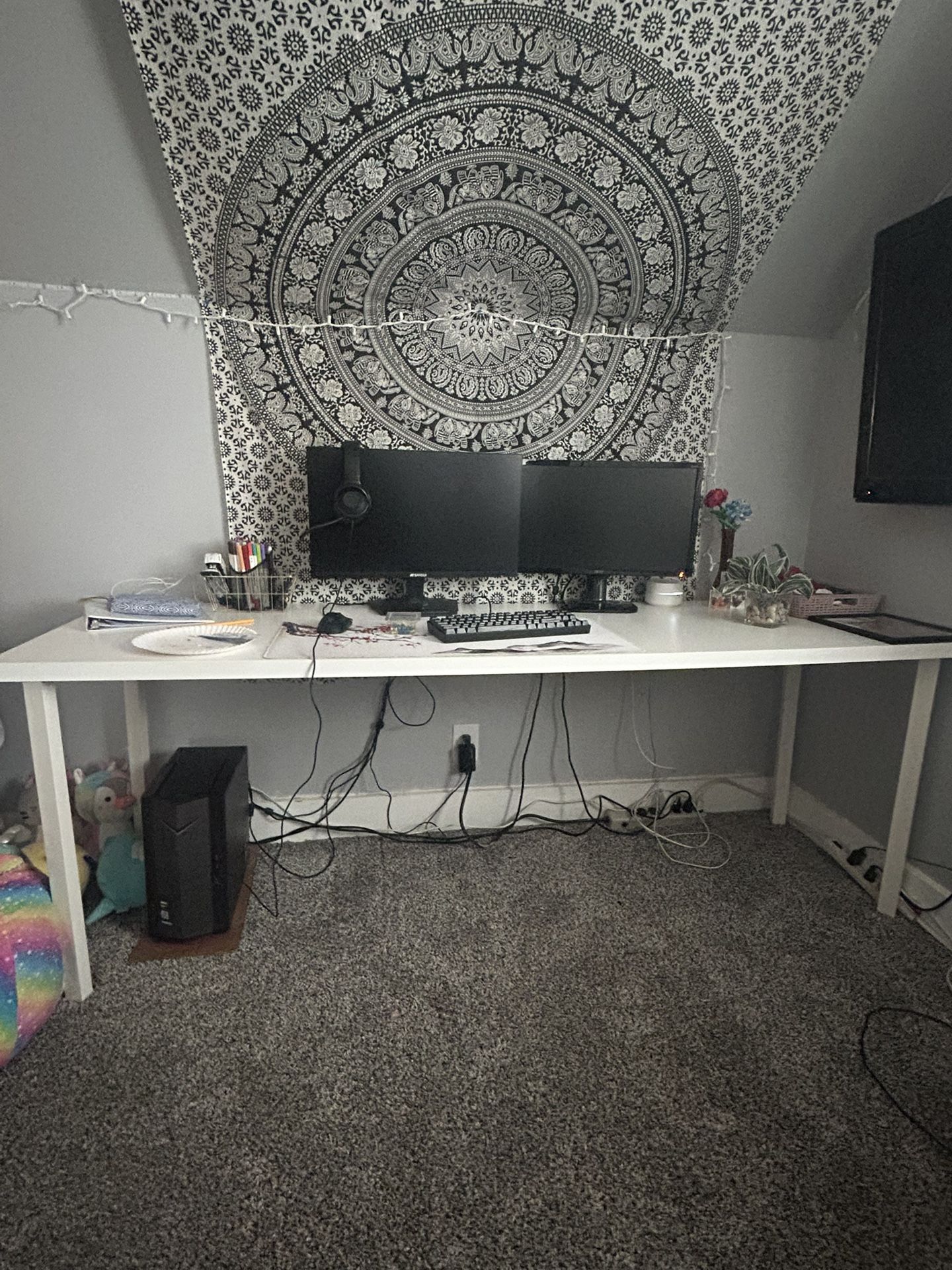 white ikea desk