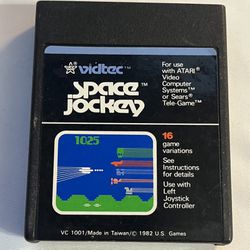 Atari 260 Vidtec Space Jockey Vintage Video Game Cartridge Tested