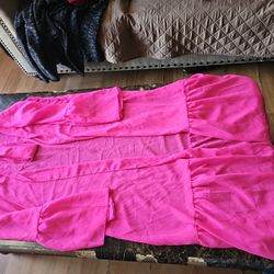 Dress Beacj Wear Color Pink Size MEDIUM 