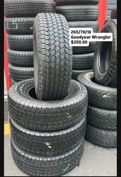 SET OF FOUR USED TIRES GOOD YEAR 265/70/16 