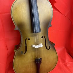 4/4 Full Size Matte Brown Cello with New Bow, Digital Tuner, Rosin, Case $380 Firm