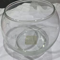 LIBBEYS GLASS FISH BOWL CANDLE VOTIVE