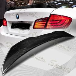 For 2011-2016 BMW 5-Series F10 F18 PSM-Style Carbon Fiber Rear Trunk Spoiler -(2-SPC-6176-CF