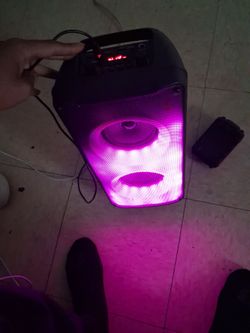 Portable Bluetooth Party Speaker with LED Lights