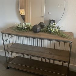3-Tier Rolling Console Table