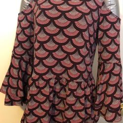 NWT Michael Kors Blouse Bell Sleeves Med