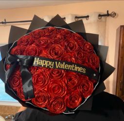 Red 30ct glitter bouquet!