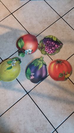 5 adornos frutas