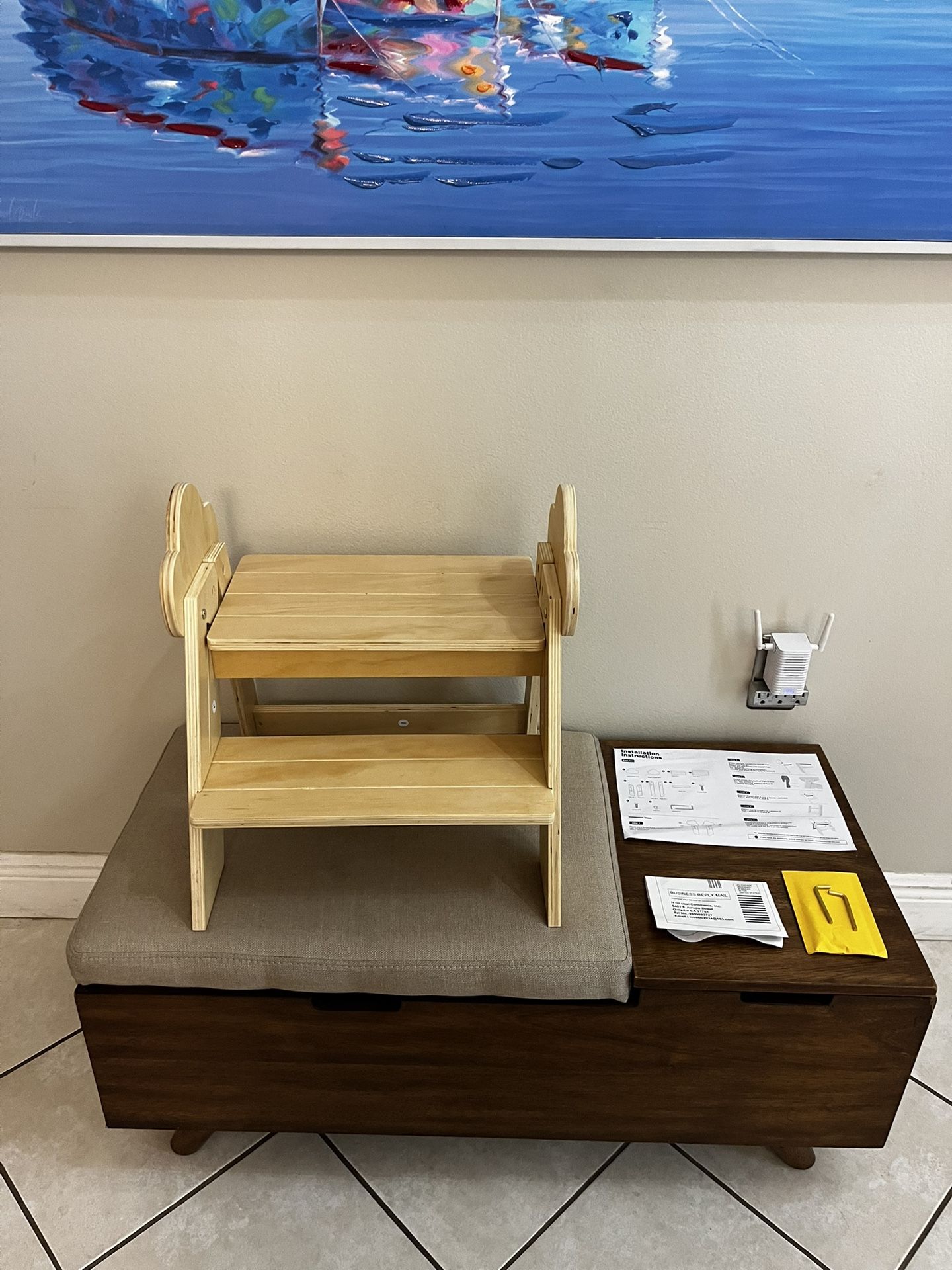 New Wooden Toddler Step Stool 