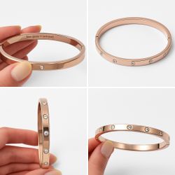  Kate Spade Rose Gold Crystal Bangle – Elegant & Authentic