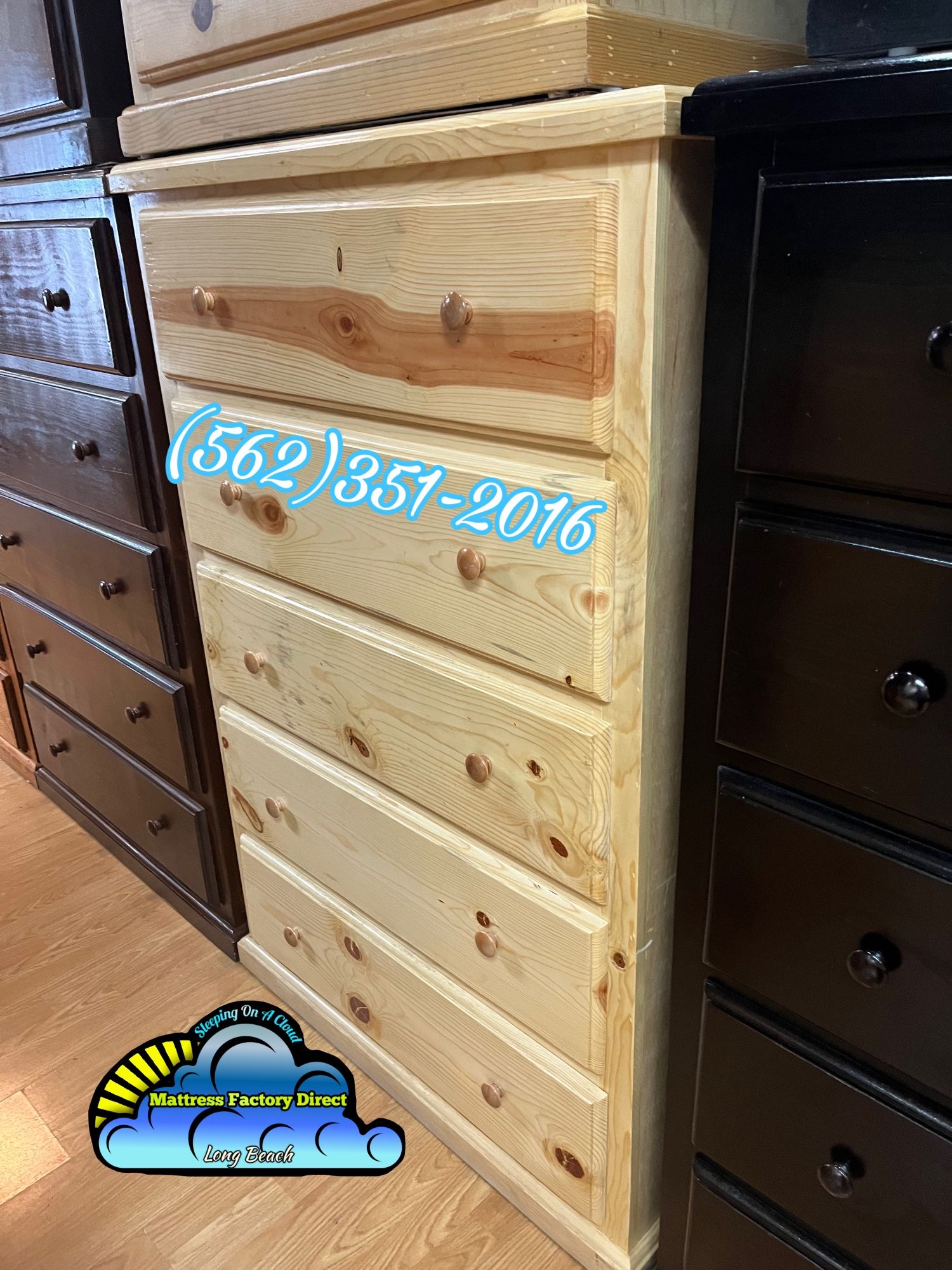 Five Drawer Jumbo Natural Dresser Cajonera Comoda 