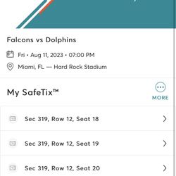Preseason Dolphin Football Game Vs falcons
