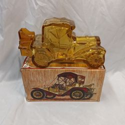Vintage Avon Packard Roadster Glass Car Empty Bottle Decanter in Original Box