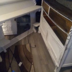 Vintage Dresser With Top Shelves. No Mirror Very Heavy All Original Hardware 