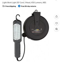 Drop Light 120 Volt, 1,440 Watt, Electric, LED Portable Work Light 30' Cord, 1 Head, 450 Lumens, ABS