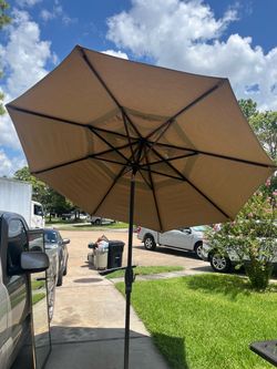 Outdoor Patio Market Umbrella Tan