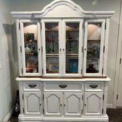 Two Tone Vintage Hutch