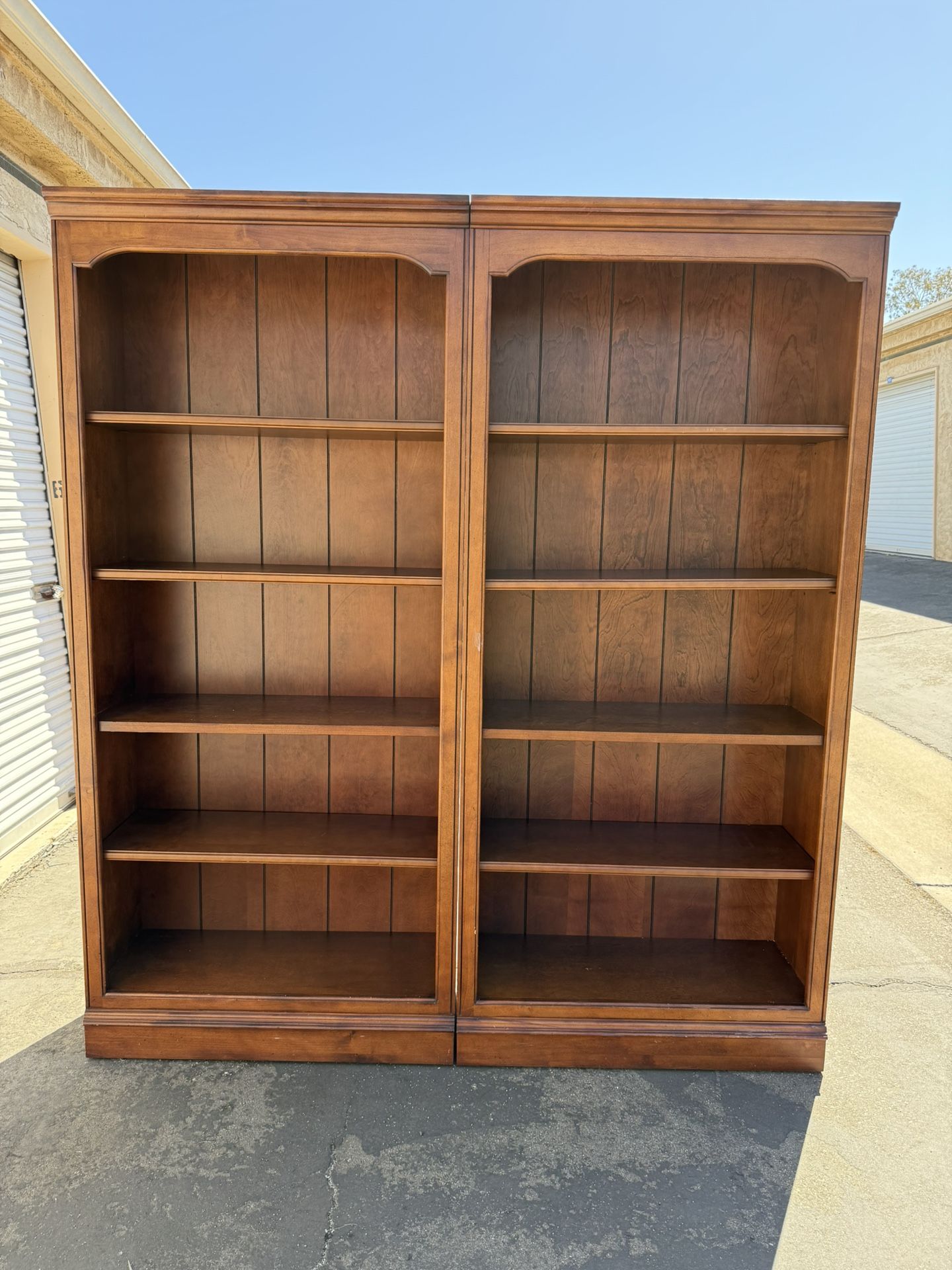 2 Bookcases 36” Two Open Display Bookshelves