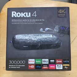 Roku 4 Streaming Media Player 4K Ultra HD 