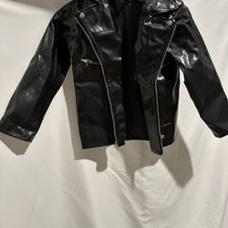 Kids Fake Leather Jacket Halloween Costume