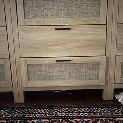 Rattan dresser drawer 27.6”W