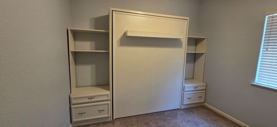 Foldable bed with connected night stands for sale