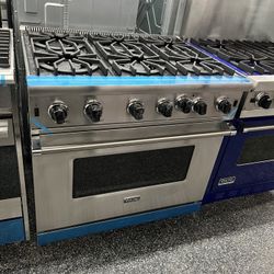 Viking 36 Inch All Gas Range Stove Stainless Steel 6 Burners