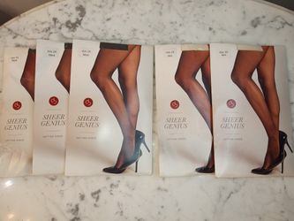 2XL Dress Barn Pantyhose Black & Cream 