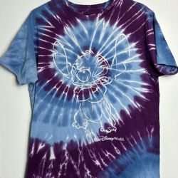 Walt Disney World Men's Lilo Stitch Graphic T-Shirt Blue Purple Tie Dye Mens LG