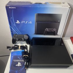 PlayStation 4 PS4 CUH-1115A 500GB Jet Black Console w/ Box Complete Control Tested